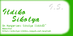 ildiko sikolya business card